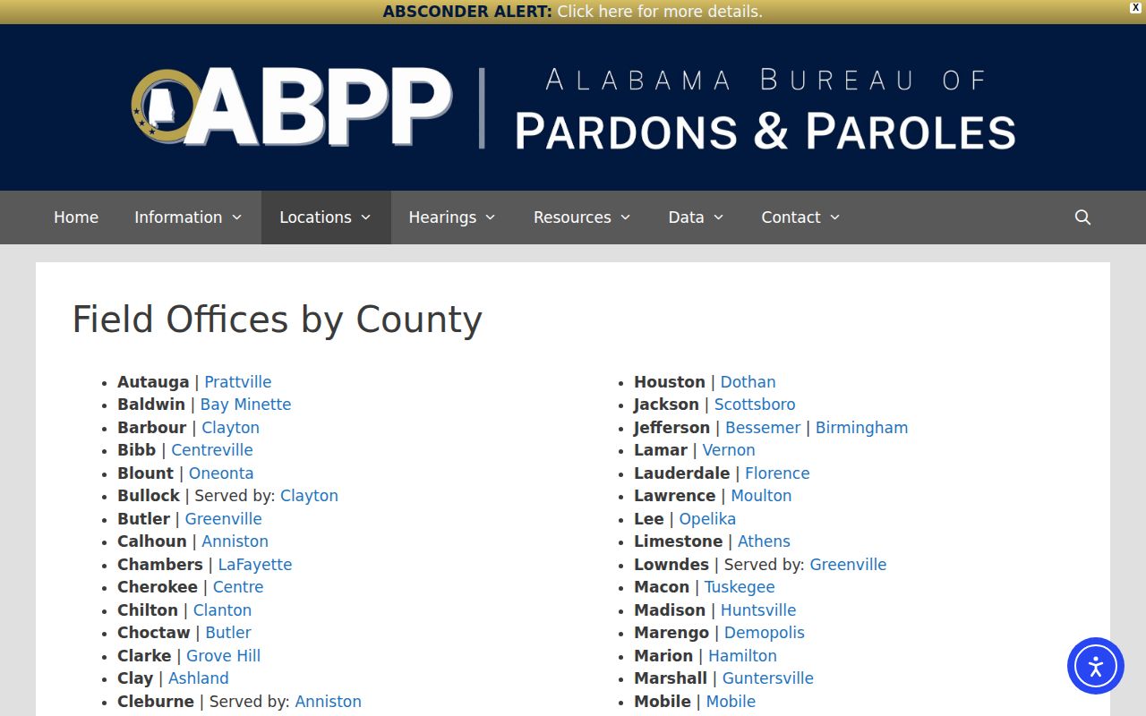 Winston County probation and parole field office lookup